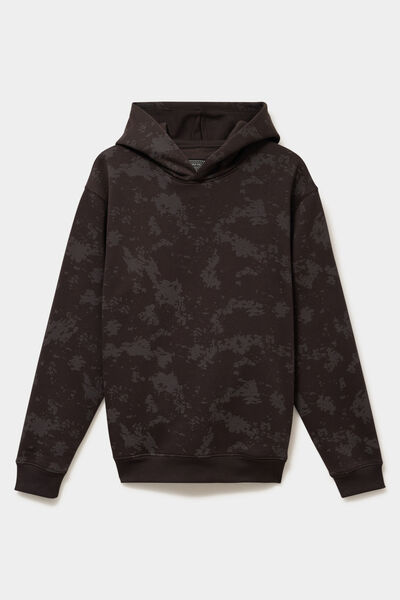Sweat hoodie &agrave; capuche molleton marron chocolat homme
