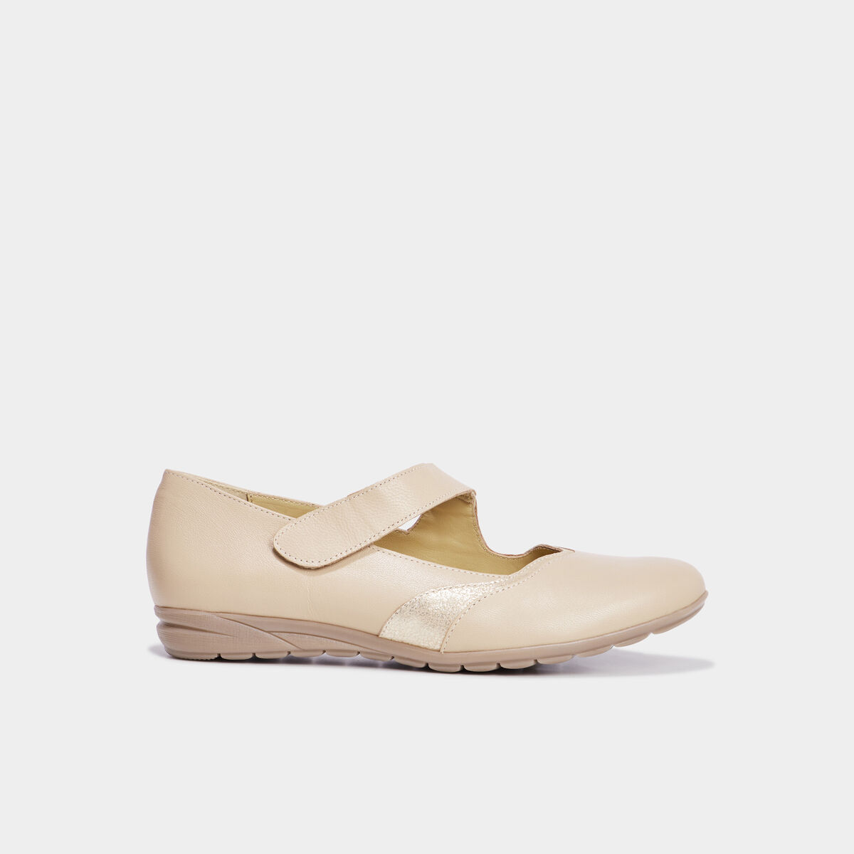 Ballerines en cuir sable femme