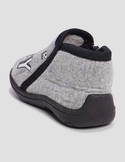Chaussons bottillons gris bébé garçon
