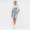 Combishort en jean coton denim triple stone femme