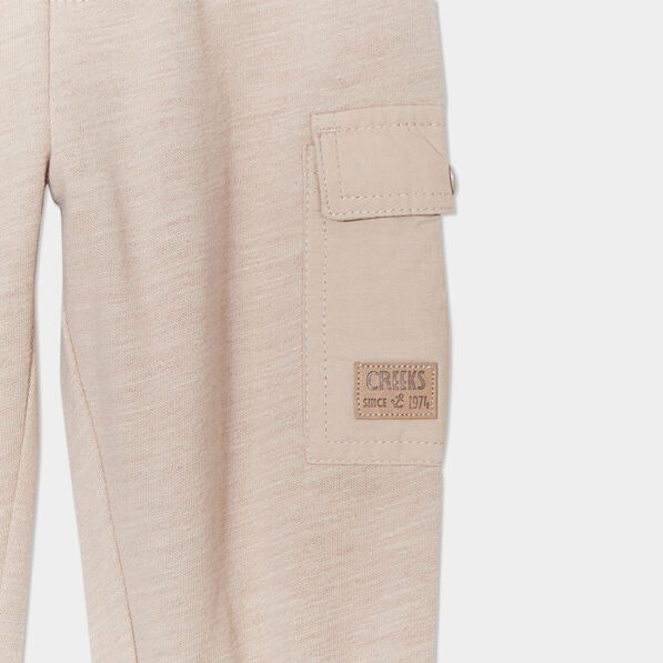 Pantalon battle taille élastiquée coton gris foncé bébé garçon
