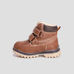 Bottines à scratchs fourrées marron bébé garçon