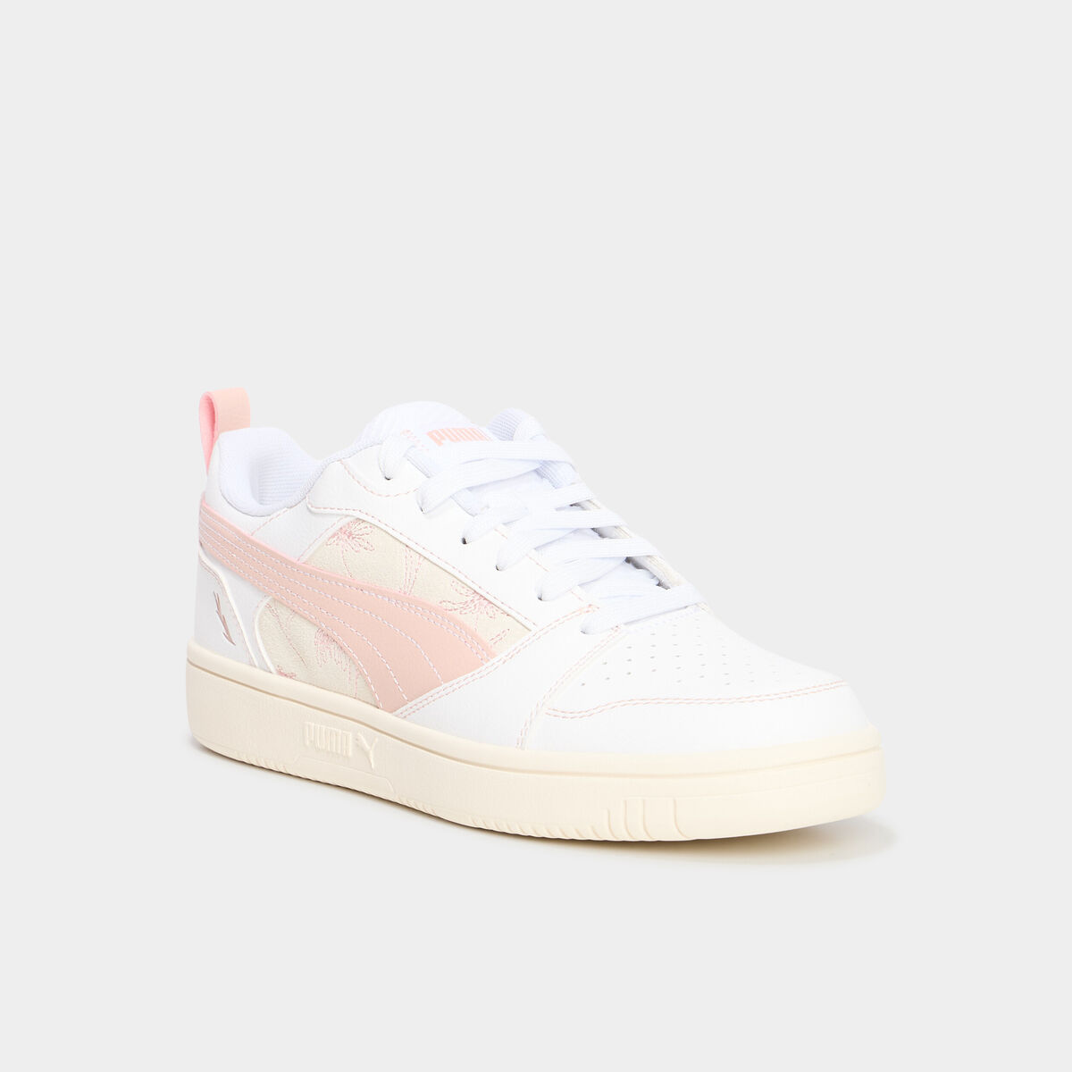 Tennis basses &agrave; lacets Puma rose femme