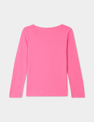 Ensemble pyjama pantalon 2 pièces coton rose fushia fille