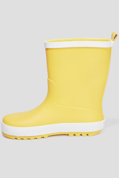 Bottes de pluie Trappeur jaune garçon