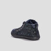 Baskets montantes &agrave; paillettes zipp&eacute;es bleu b&eacute;b&eacute; fille