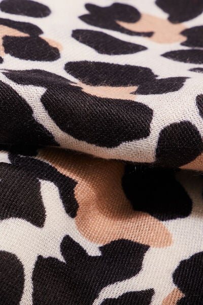 Foulard motif panth&egrave;re sable femme
