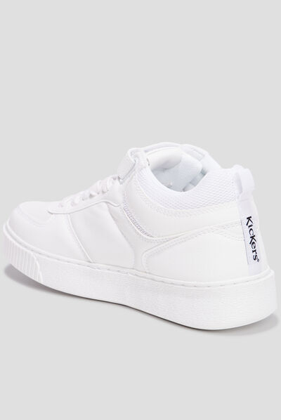 Baskets montantes Kickers Tylem blanc femme