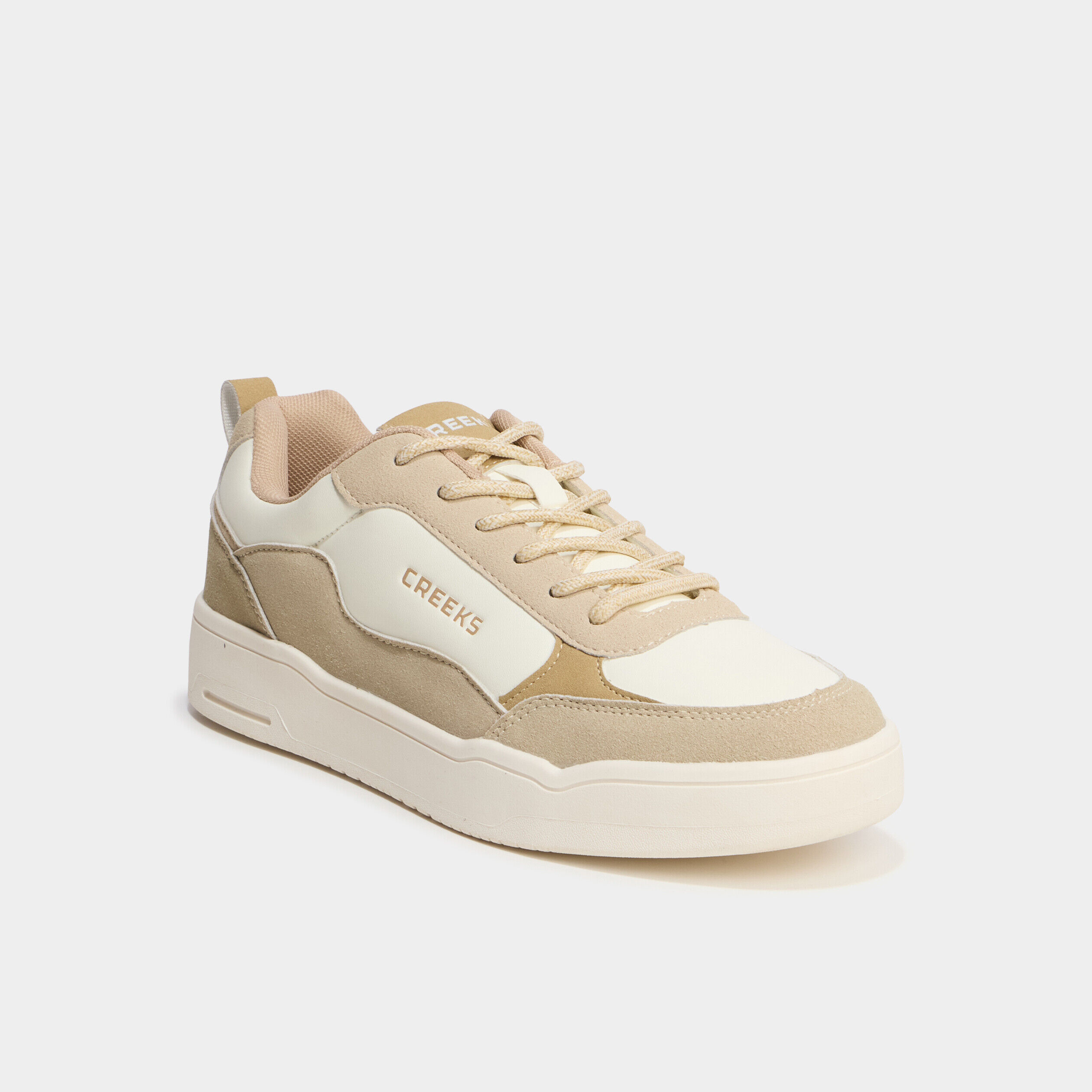 Tennis basses à lacets sable femme CREEKS