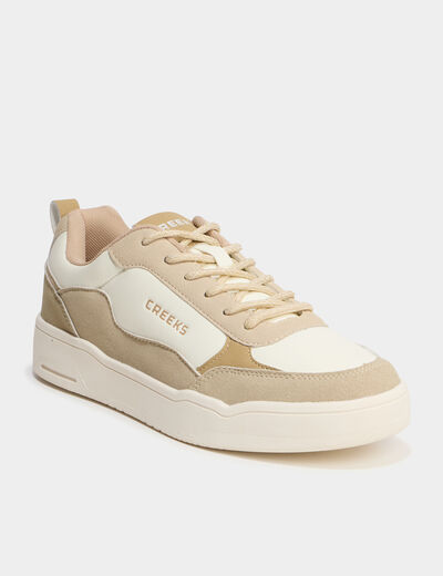 Tennis basses &agrave; lacets sable femme