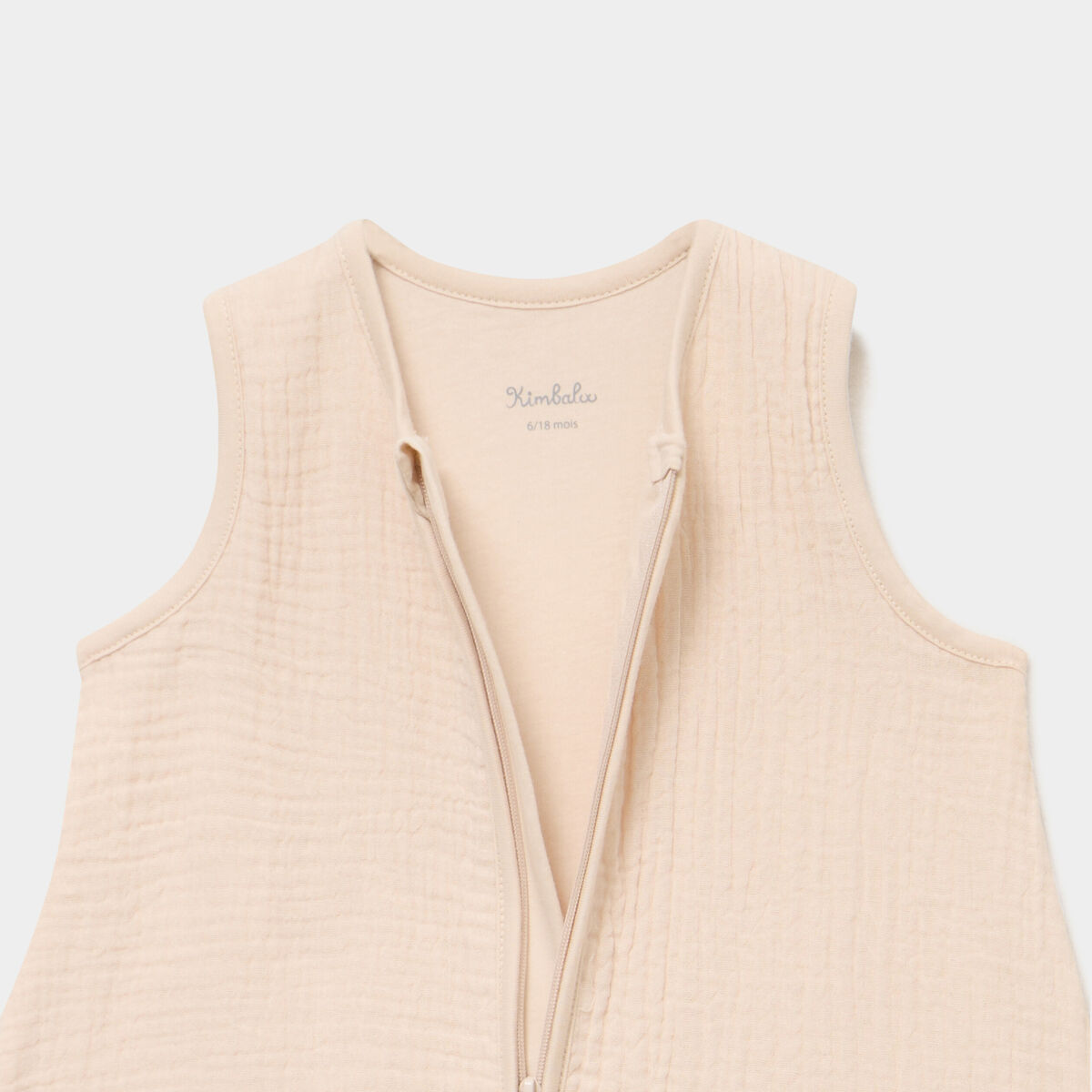 Gigoteuse gaze de coton ajustable TOG 1 taupe b&eacute;b&eacute;