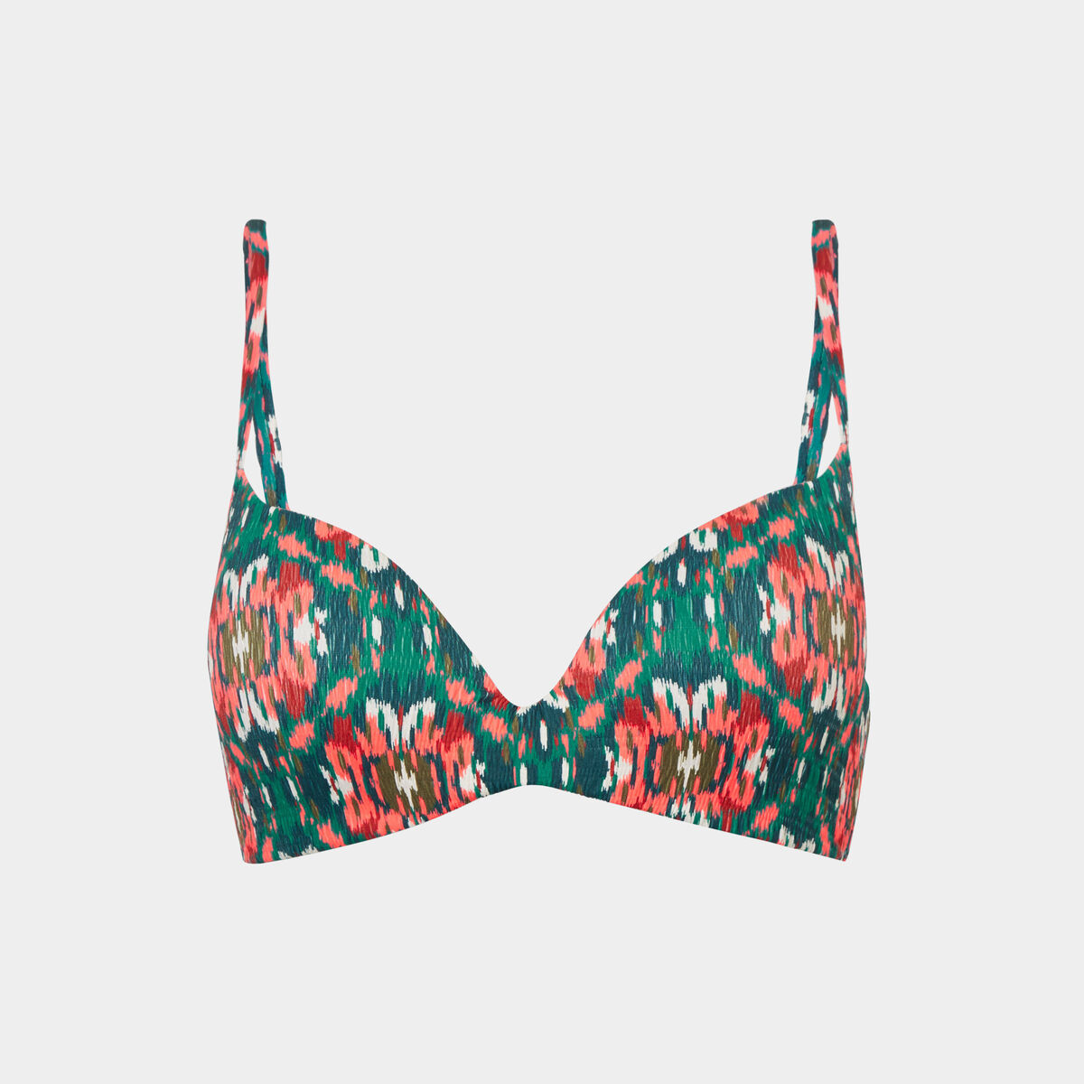 Haut de maillot push up coordonnable bleu p&eacute;trole femme