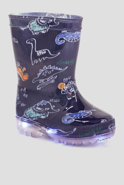 Bottes de pluie lumineuses bleu marine bébé garçon