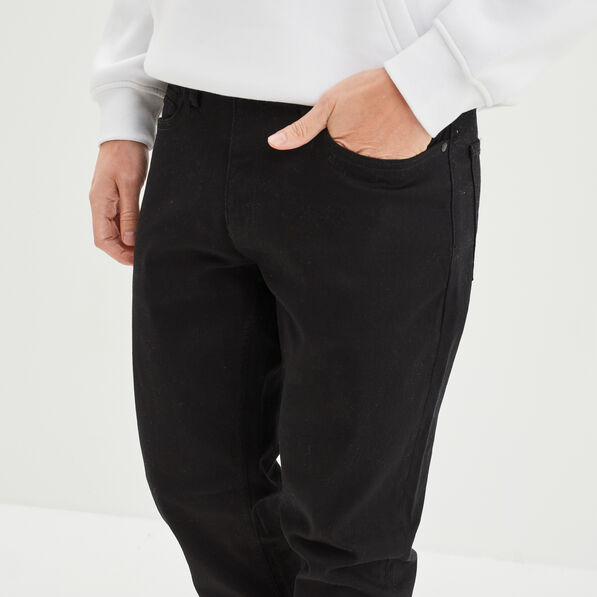 Jeans straight avec 5 poches denim noir homme