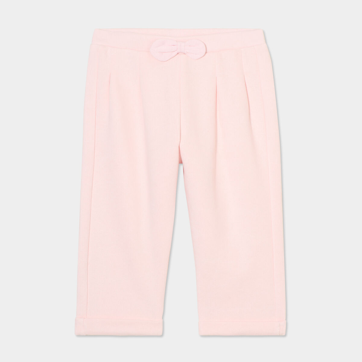 Pantalon de jogging relaxed avec noeud rose clair b&eacute;b&eacute; fille