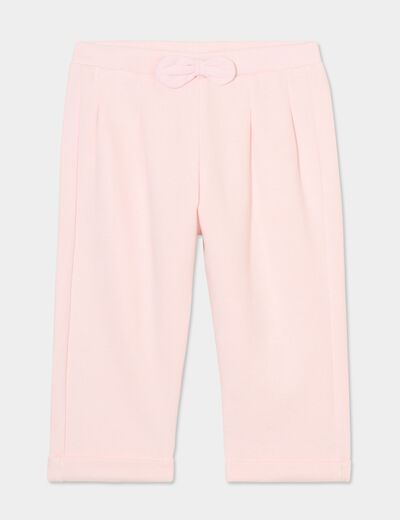 Pantalon de jogging relaxed avec noeud rose clair bébé fille