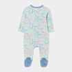 Dors-bien manches longues velours bleu gris bébé garçon