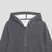 Sweat zippé à capuche gris garçon