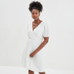 Robe patineuse broderie anglaise blanc femme