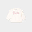 Sweat volants et d&eacute;tails brod&eacute;s Creeks creme b&eacute;b&eacute; fille