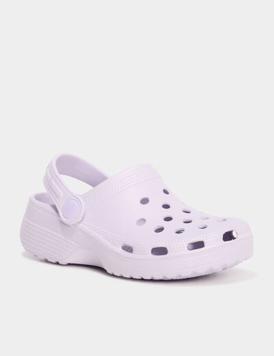 Sabots de plage mauve fille