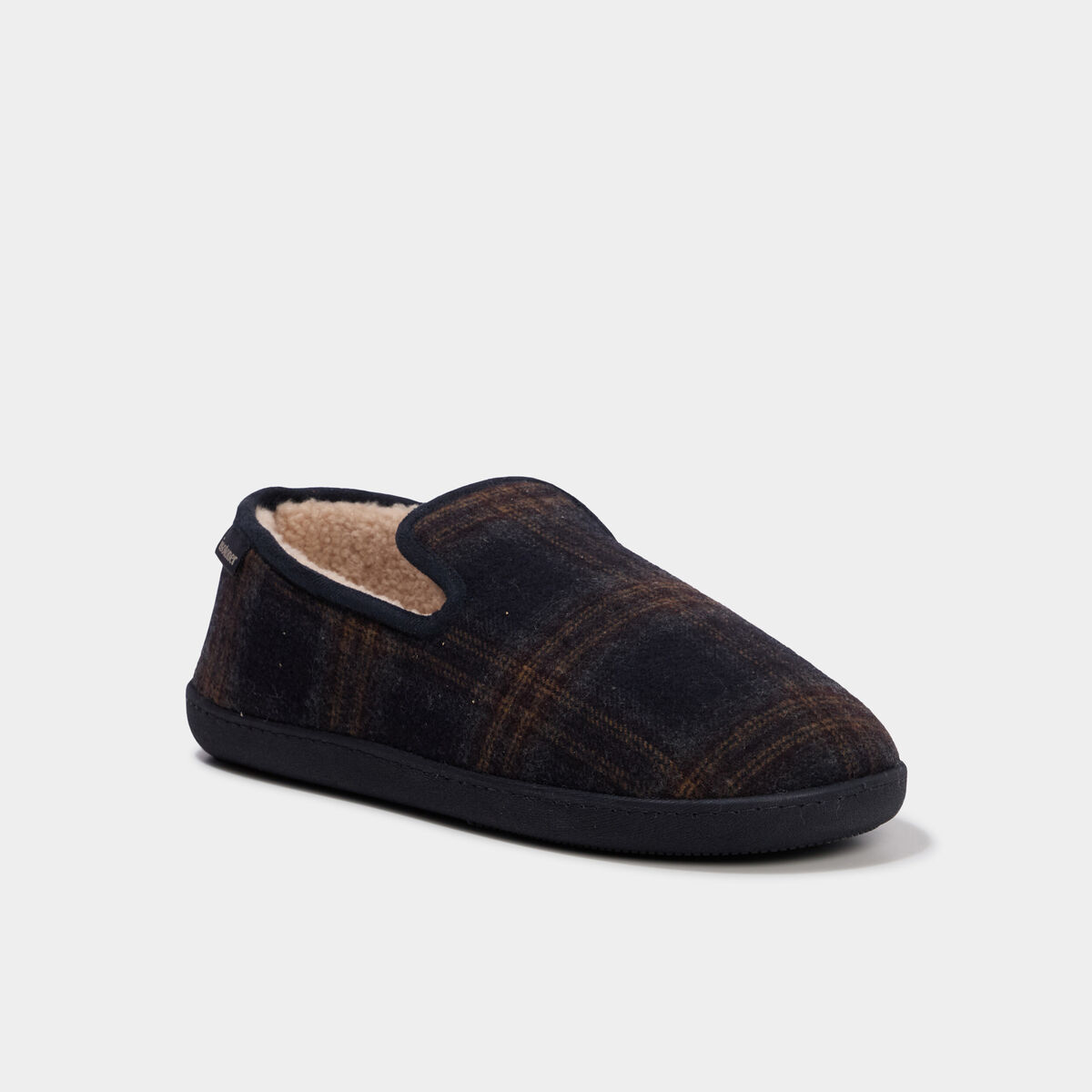 Chaussons fourr&eacute;s Isotoner bleu marine homme