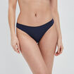 Tanga avec micro dentelle bleu marine femme