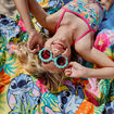 Serviette sac de plage 2-en-1 Stitch multicolore fille