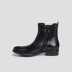 Bottines en cuir noir fille