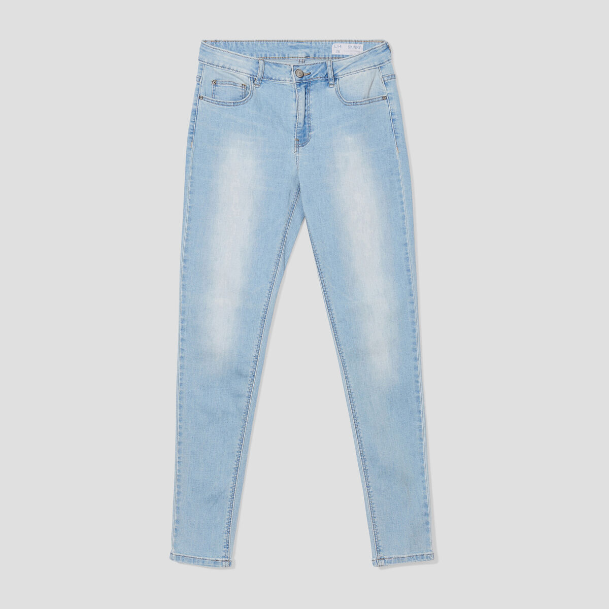 Jeans skinny taille basse denim double stone femme