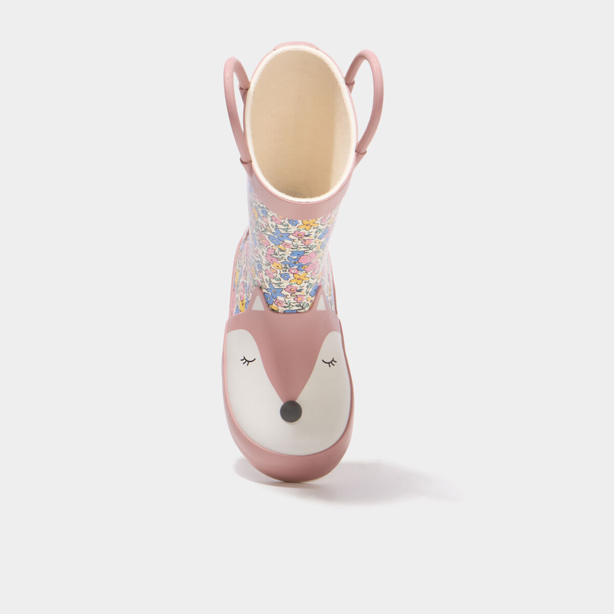 Bottes de pluie semelles crant&eacute;es rose b&eacute;b&eacute; fille