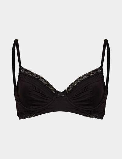 Soutien-gorge emboîtant noir femme