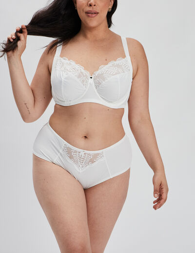 Soutien-gorge emboîtant microfibre blanc femme grande taille