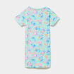 Chemise de nuit mi-longue coton Stitch vert clair fille