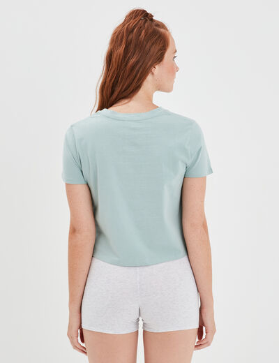 T-shirt manches courtes vert femme