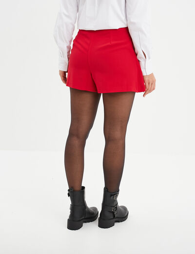 Jupe-short portefeuille Liberto rouge femme