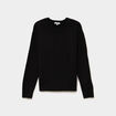 Pull col rond manches longues noir femme