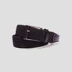 Ceinture tressée noir homme