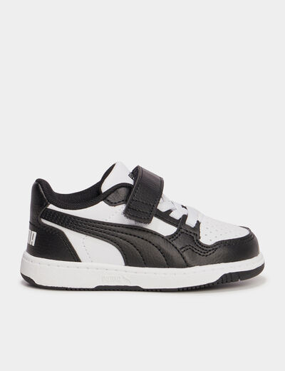Tennis basses à scratchs Puma noir bébé garçon