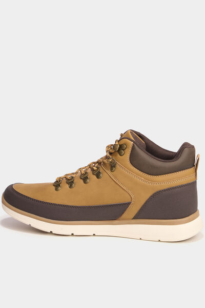 Bottines montantes &agrave; lacets marron clair homme