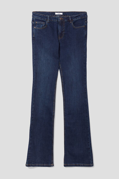 Jeans bootcut taille normale denim brut femme