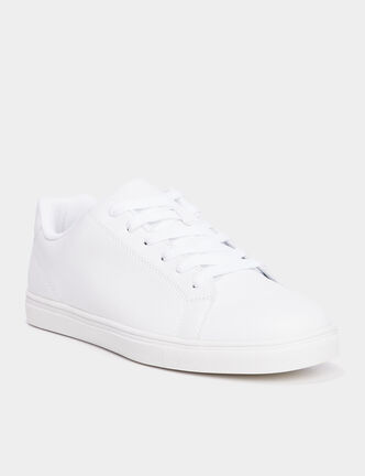 Baskets plates blanc homme