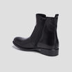 Bottines en cuir noir fille