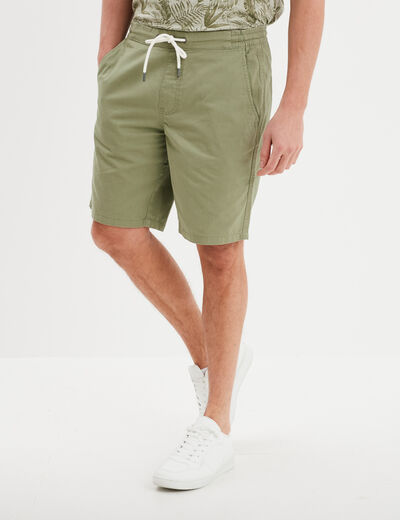 Short chino avec cordon Creeks vert kaki homme