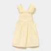 Robe salopette &agrave; volants jaune clair b&eacute;b&eacute; fille