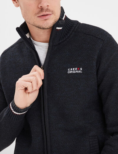 Gilet zippé Creeks bleu marine homme