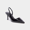 Escarpins slingback talons aiguilles noir femme