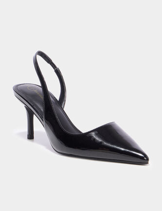 Escarpins slingback talons aiguilles noir femme