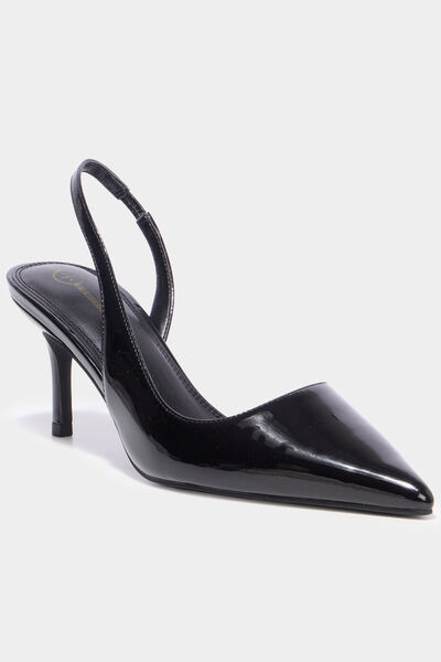 Escarpins slingback talons aiguilles noir femme