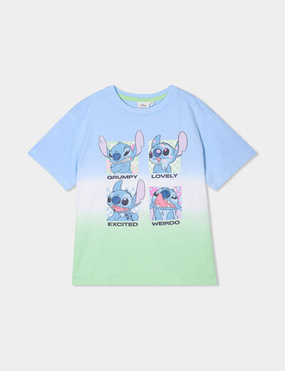 T-shirt manches courtes coton Stitch multicolore fille